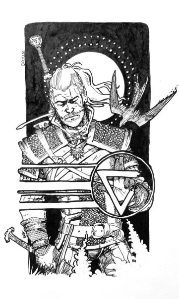 Ведьмак тату арт