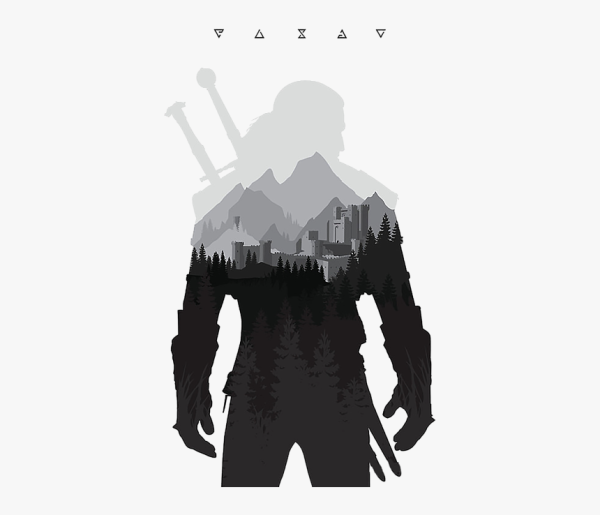 Ведьмак трафарет