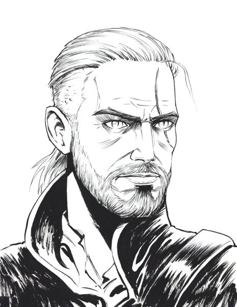 Геральд Ведьмак карандашом