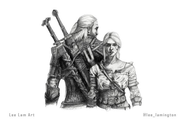 Раскраска Цири Ведьмак