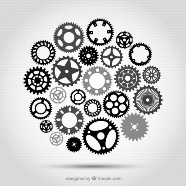 Шестерни зубчатые вектор