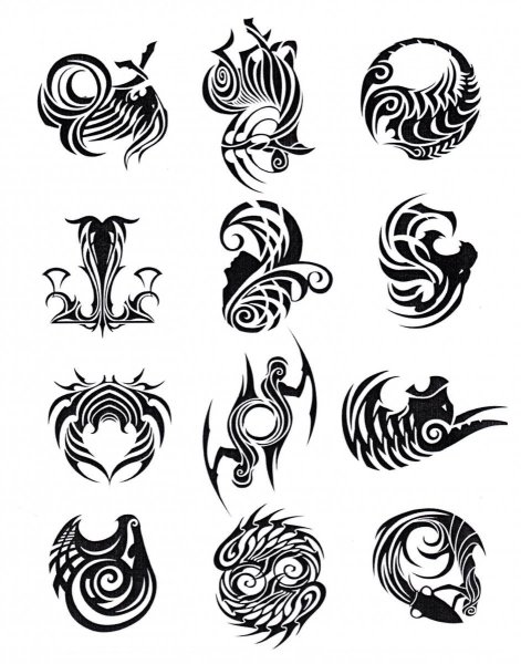 Эскизы татуировок знаков зодиака