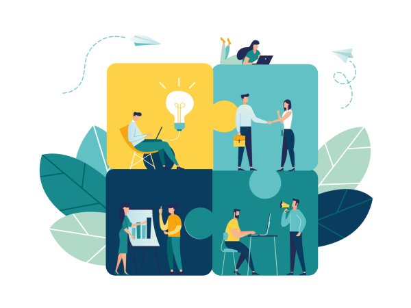 Иллюстрация в стиле Flat бизнес