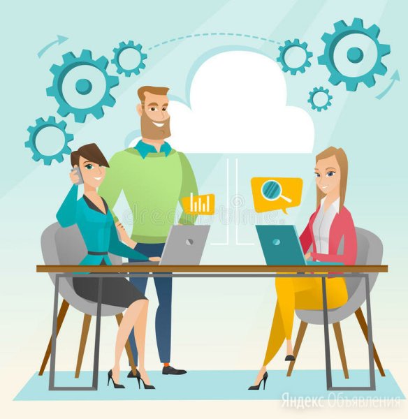 Деловые переговоры Flat Design