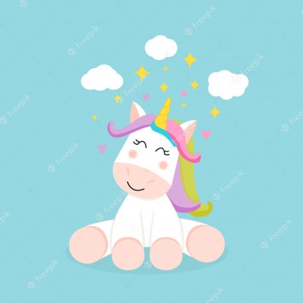 Единорог сидит