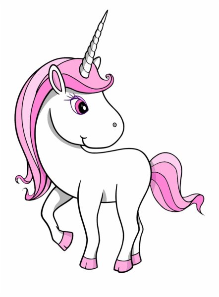 Единорог в векторе Юникорн