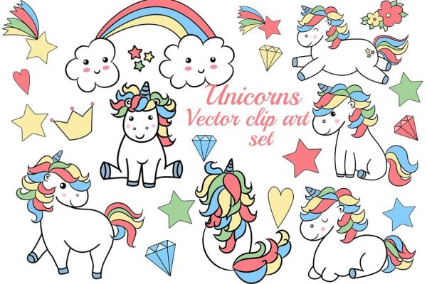 Векторное изображение единорога