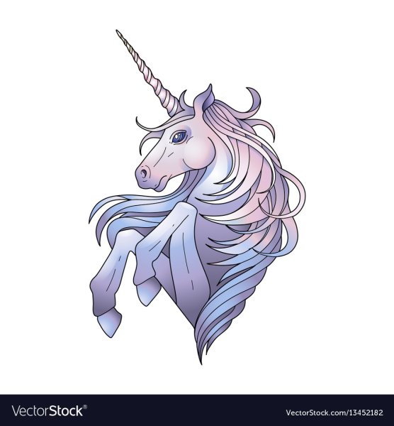 Единорожек на белом фоне