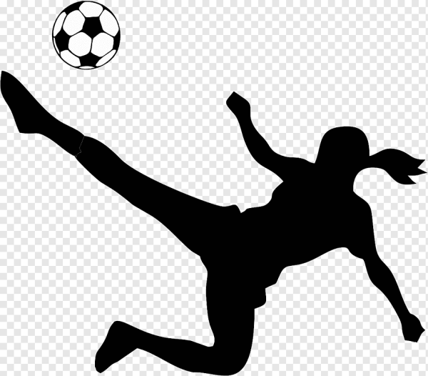 Футболистка вектор