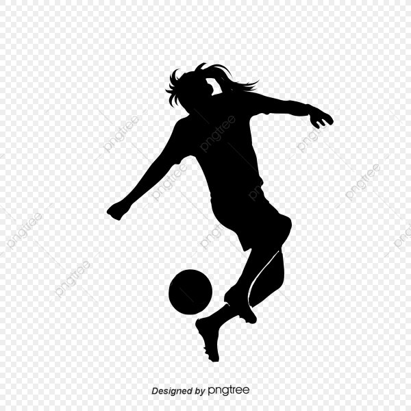 Футболистка силуэт