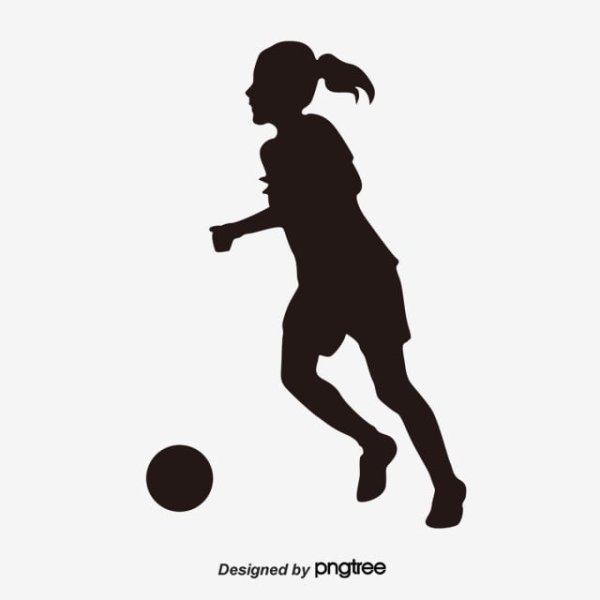 Футболистка силуэт