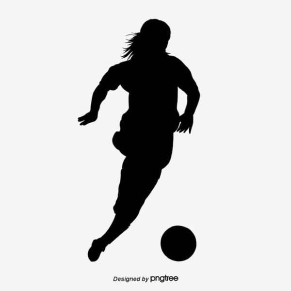 Футболистка вектор