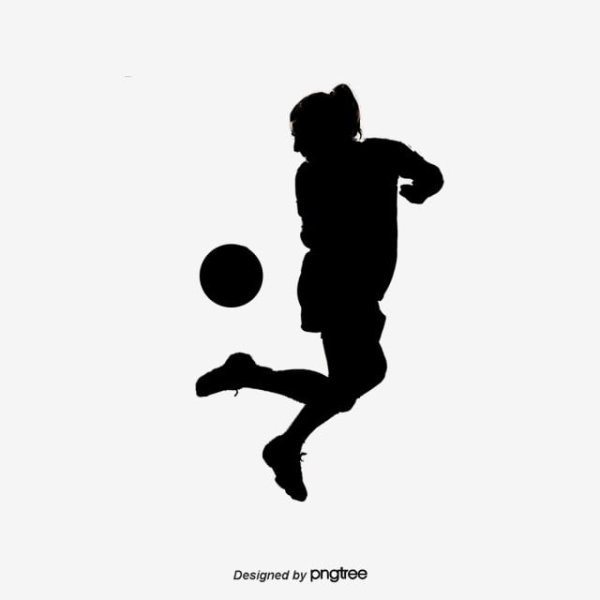 Футболистка силуэт