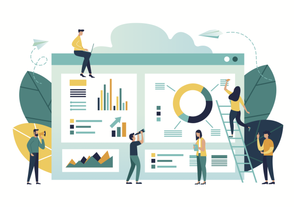 Иллюстрация в стиле Flat бизнес