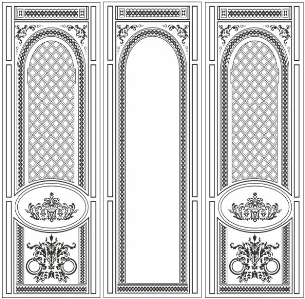 Векторные узоры для дверей