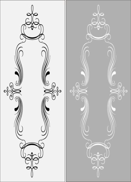 Орнамент векторный на дверь