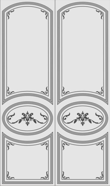 Дверь с классическим орнаментом