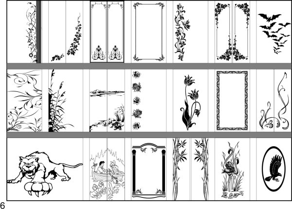 Рисунки для пескоструя на зеркале
