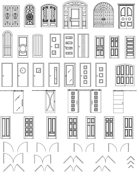 Чертежи AUTOCAD дверь межкомнатная