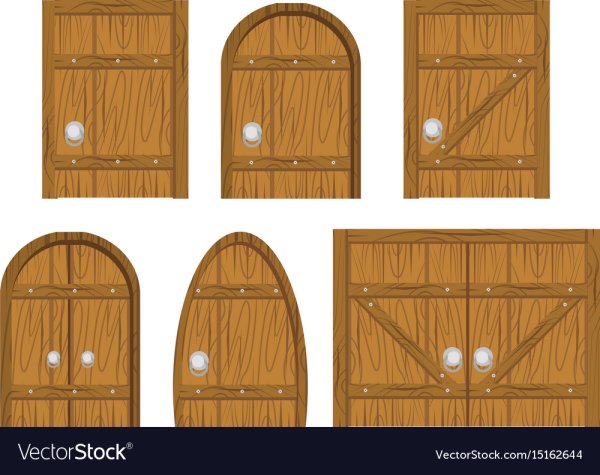 Векторная деревянная дверь