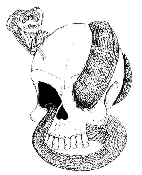 Страшное лицо карандашом