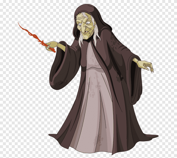 Лицо баба Яга в карандаше