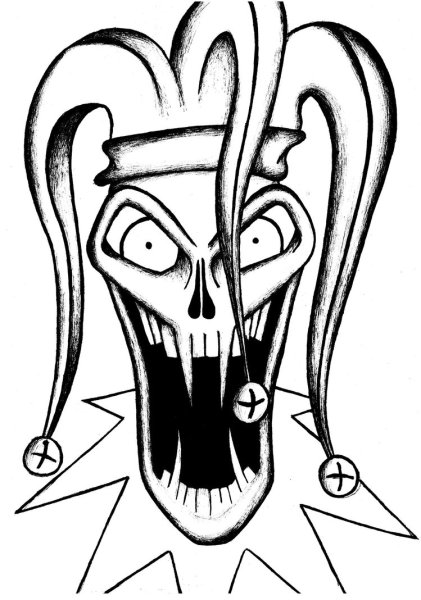 Эскизы страшных рисунков