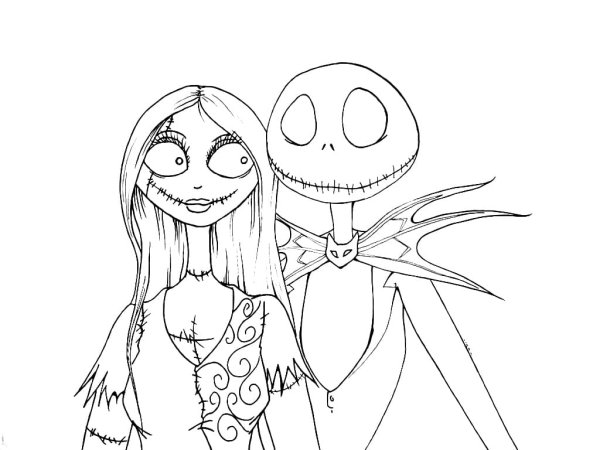 Джек Скеллингтон раскраска