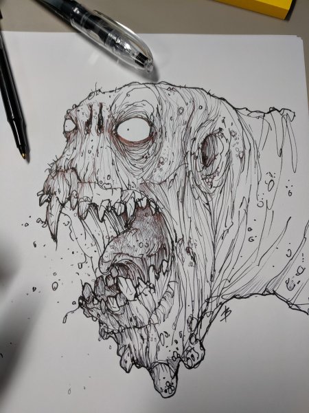 Страшные глаза эскиз