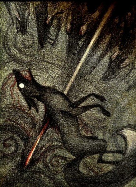 Culpeo Fox черный арт