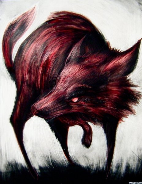 Красная лиса арт