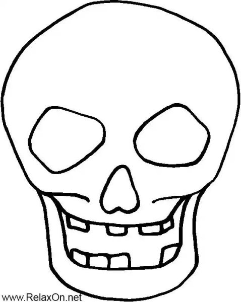 Раскраска череп на Хэллоуин