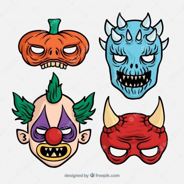 Маска Хэллоуин вектор