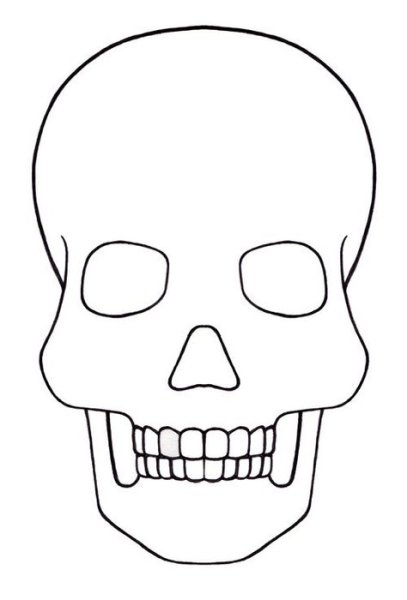 Голова скелета раскраска