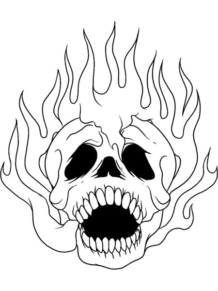 Лёгкие тату череп