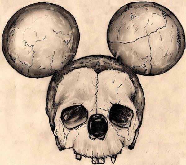Череп рисунок карандашом