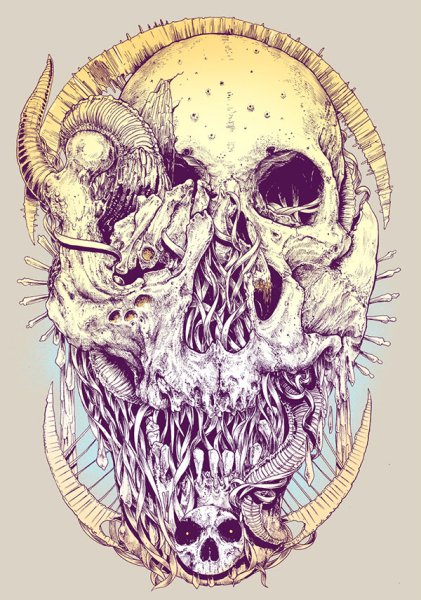 Череп трафарет