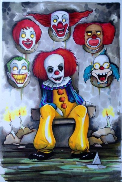 Оно клоун ПЕННИВАЙЗ рисунок