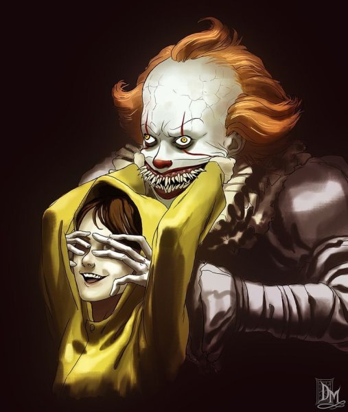 Рисовать клоуна страшного