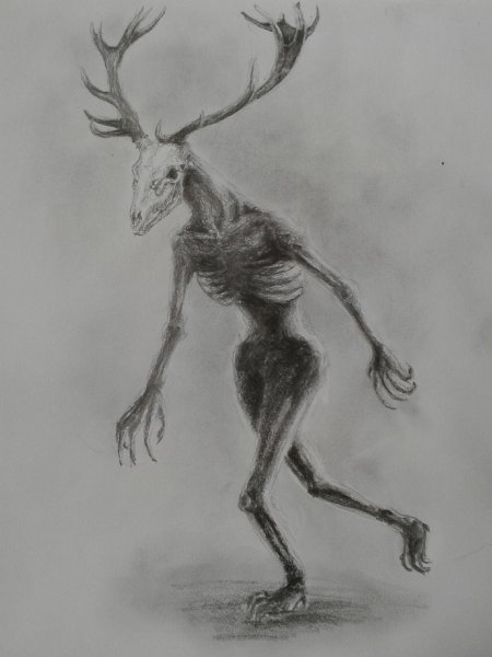 Мифические существа карандашом страшные