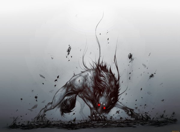 Страшные волки рисунки зарисовки