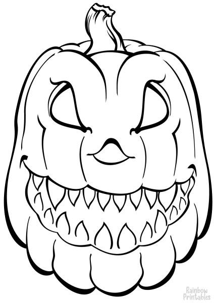 Тыква на Хэллоуин раскраска