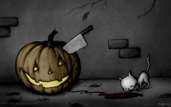 Страшные трафареты на Хэллоуин