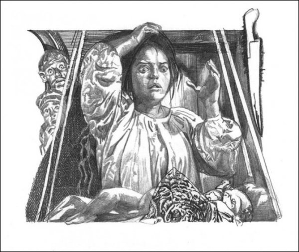 Страшная месть Гоголь иллюстрации