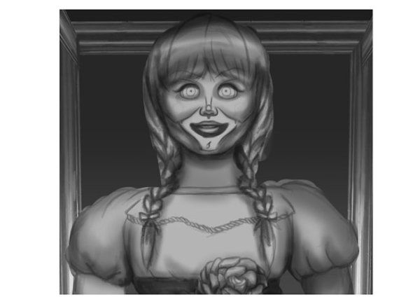 Нарисовать страшную куклу