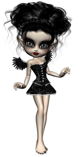 Раскраска страшная кукла