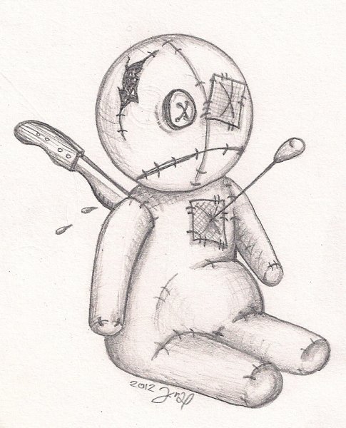 Страшные куклы для срисовки