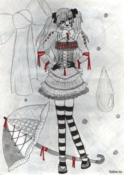 Сшитые лица хоррор эскизы