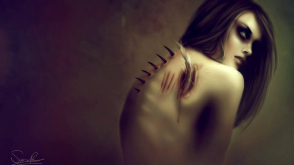 Нарисовать страшную девушку