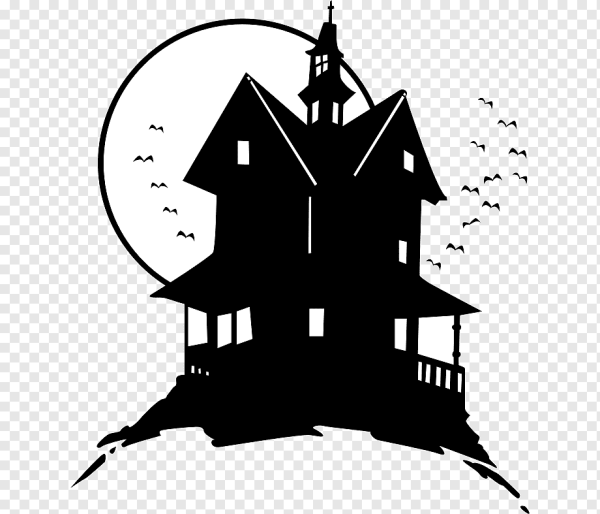 Силуэт домов Хэллоуин
